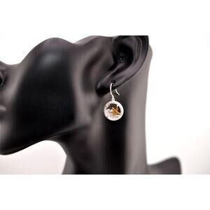 Catherine Weitzman Sterling Silver White Crystal Starfish Earrings